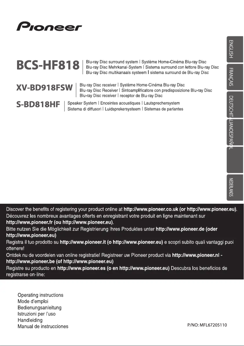 Image de la première page du manuel de l'appareil BCS-HF818