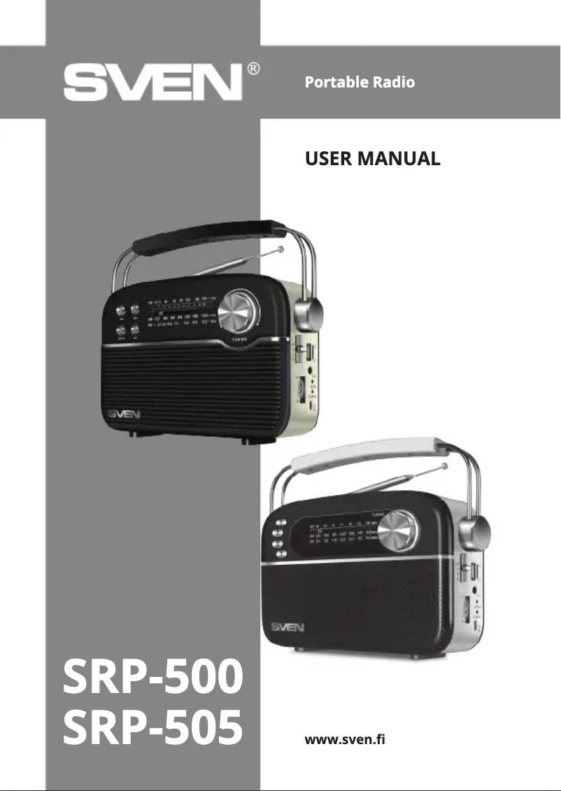 Image de la première page du manuel de l'appareil SRP-500