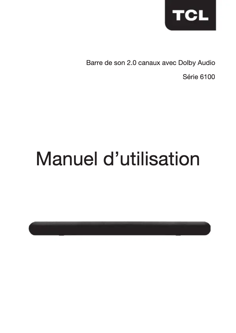 Page 1 de la notice Manuel utilisateur TCL Alto 6 TS6100