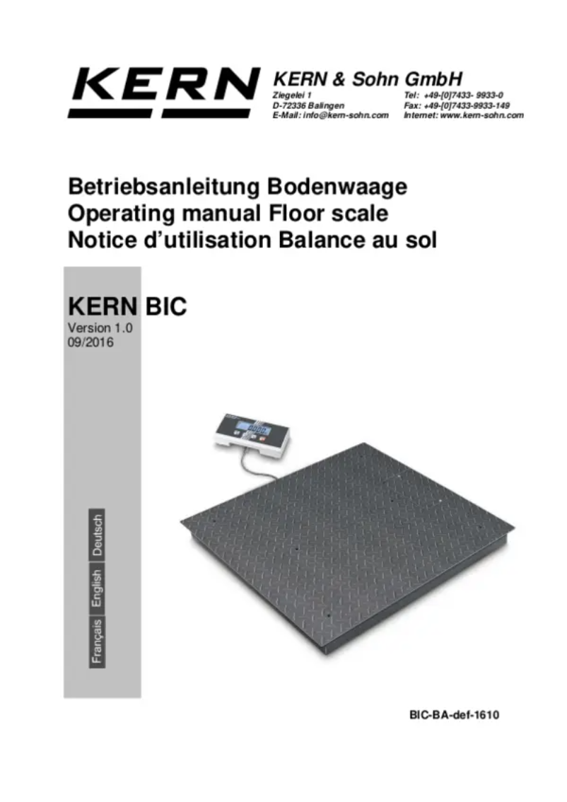 Image de la première page du manuel de l'appareil BIC 600K-1