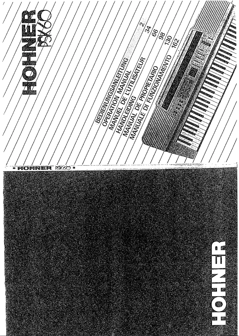 Página 1 del manual Manual de usuario Hohner PSK 60
