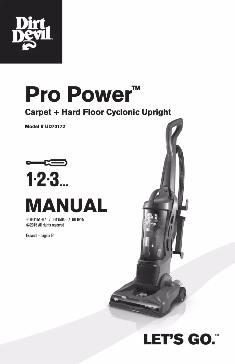 Page n°1 - Manuel utilisateur Dirt Devil Power Flex