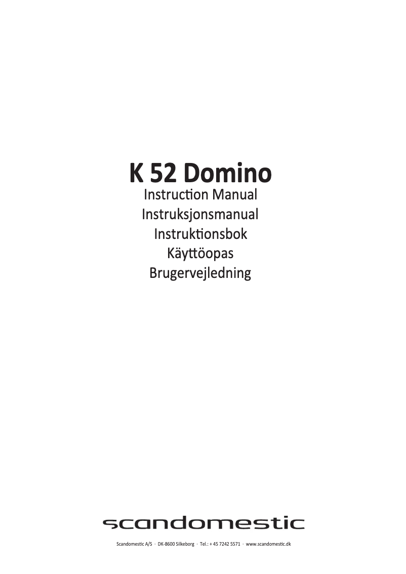 Page n°1 - Manuel utilisateur Scandomestic K 52 Domino