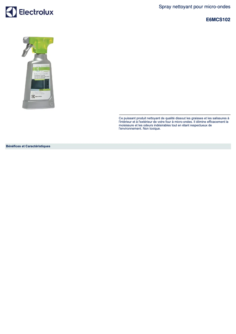 Image de la première page du manuel de l'appareil E6MCS102