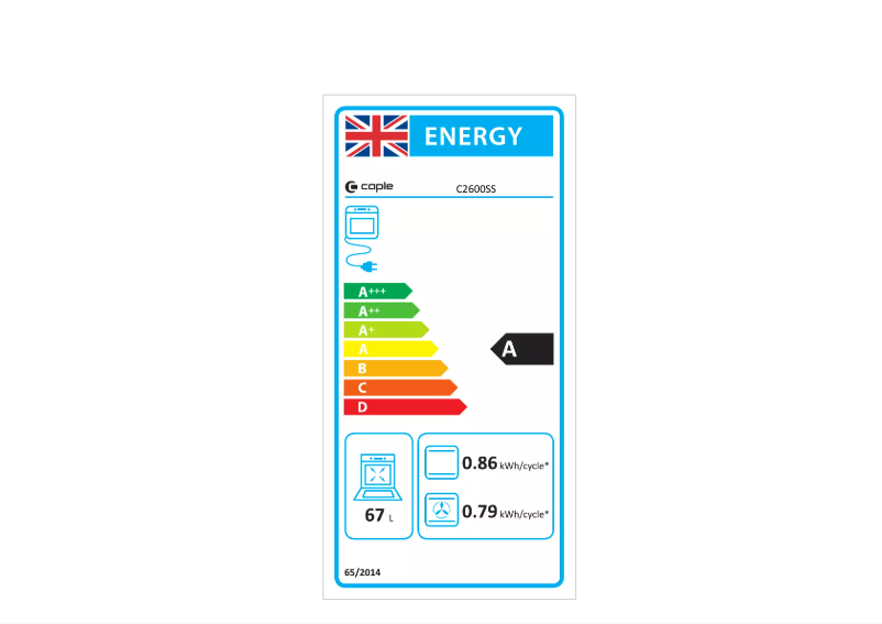Page n°1 - Label énergétique Caple C2600SS