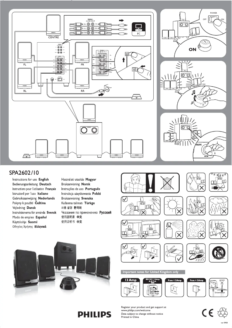 Page 1 de la notice Mode d'emploi Philips SPA2602