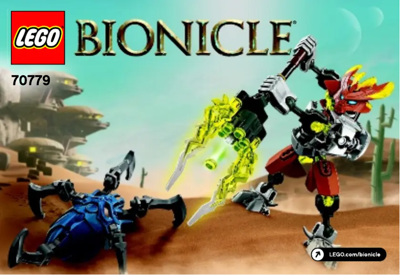 Page 1 de la notice Manuel utilisateur Lego Bionicle 70779