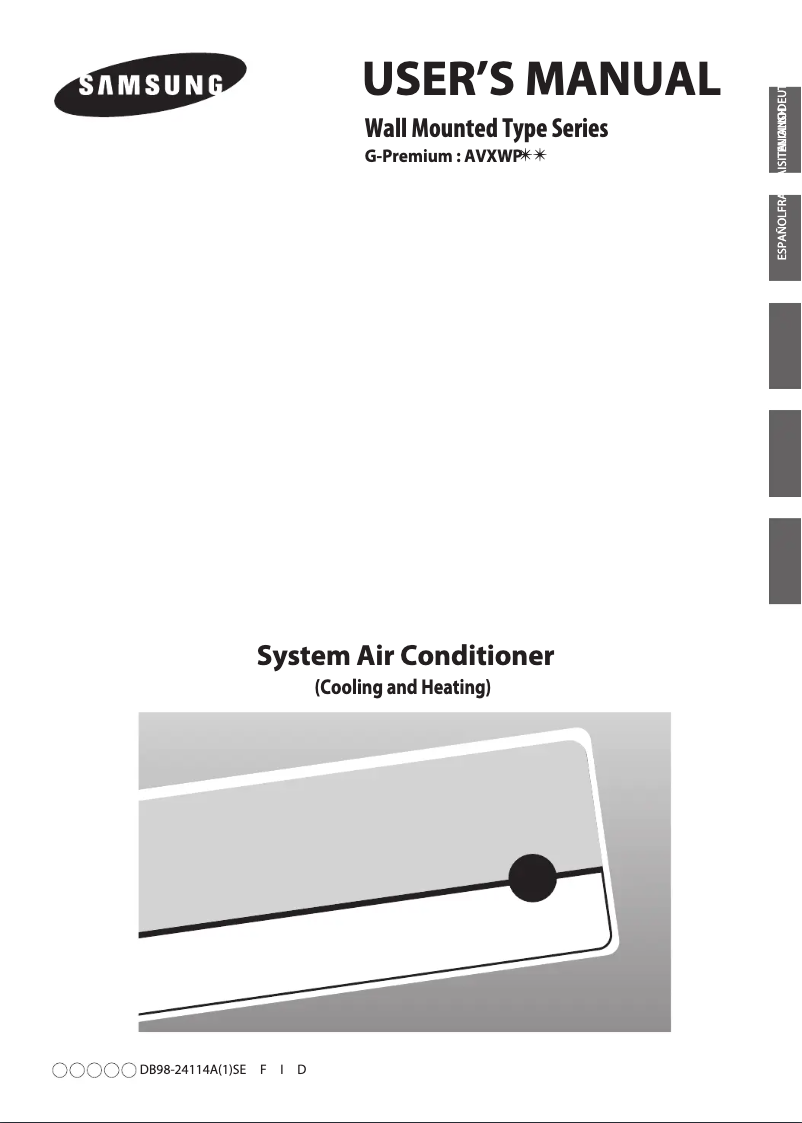 Page 1 de la notice Manuel utilisateur Samsung AVXWPH056EA