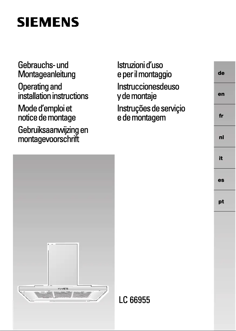 Page 1 de la notice Manuel utilisateur Siemens LC66955