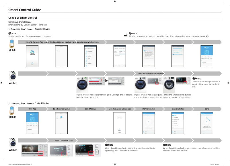 Page n°1 - Guide d'installation Samsung WW90K6414QW