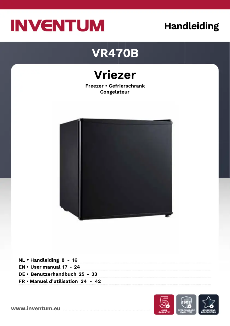 Image de la première page du manuel de l'appareil VR470B