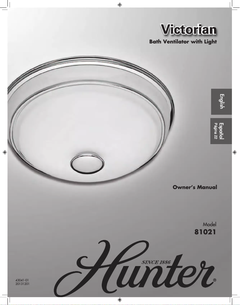 Página 1 del manual Manual de usuario Hunter Victorian 81021