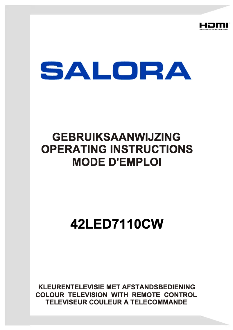 Page 1 de la notice Manuel utilisateur Salora 42LED7110CW