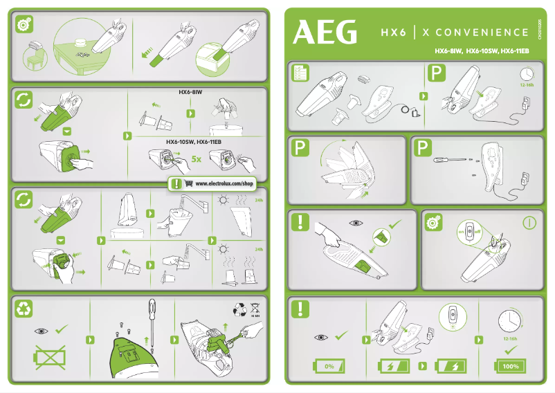 Page 1 de la notice Manuel utilisateur AEG X Convenience HX6-10SW