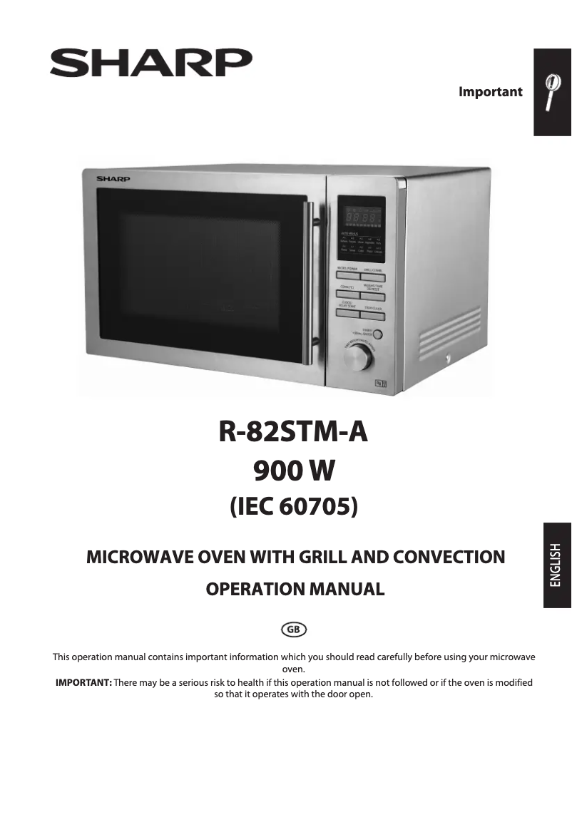 Page 1 de la notice Manuel utilisateur Sharp R-82STMA