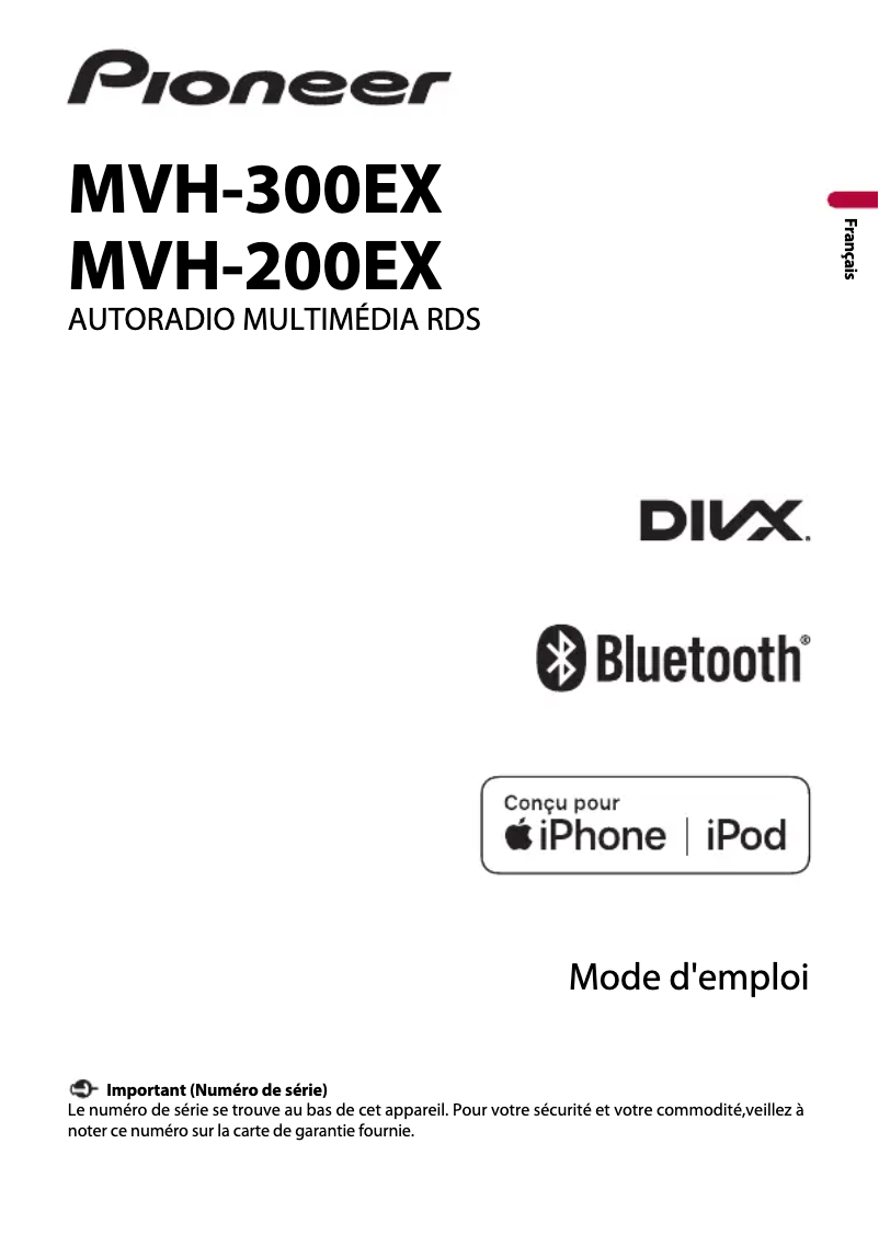 Image de la première page du manuel de l'appareil MVH-300EX