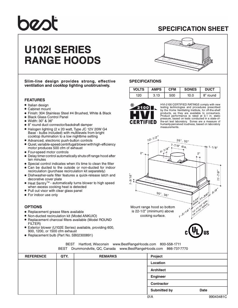 Image de la première page du manuel de l'appareil U10236SBI