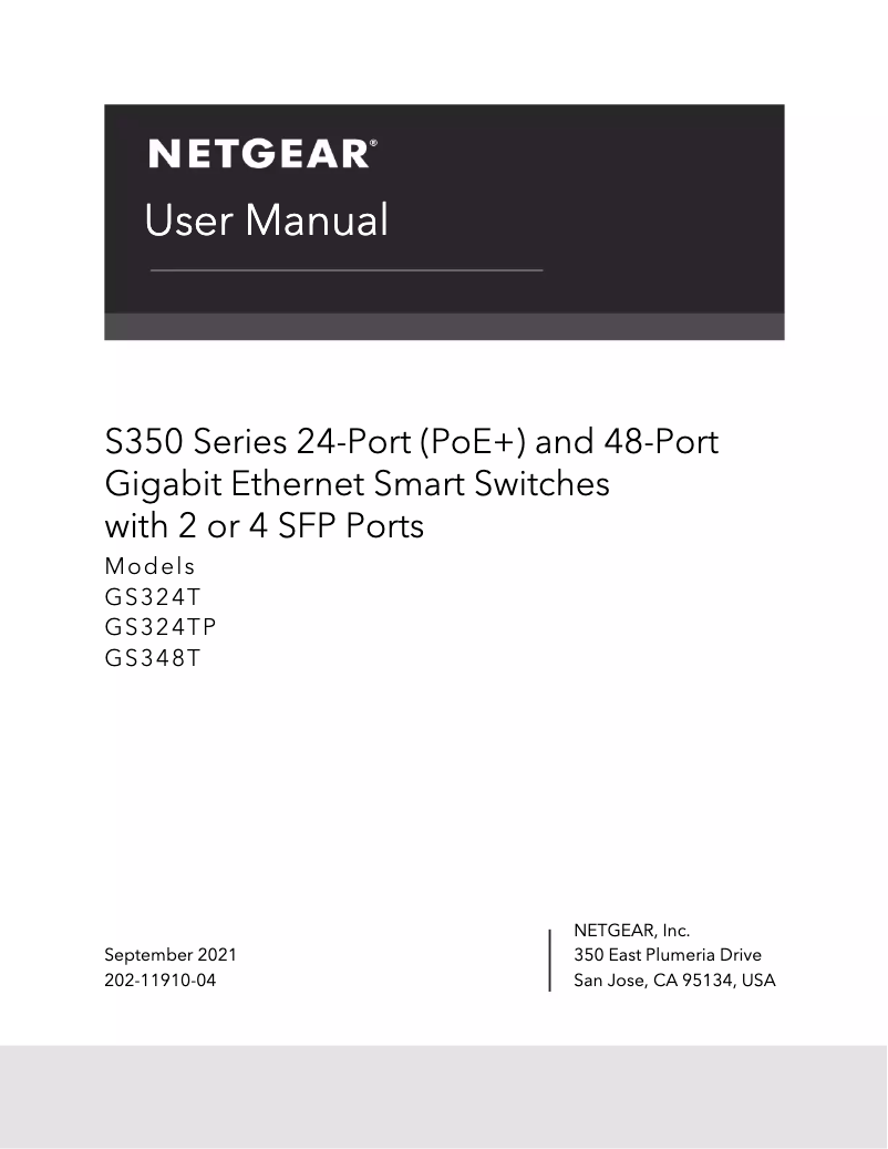 Page n°1 - Manuel utilisateur Netgear GS348T