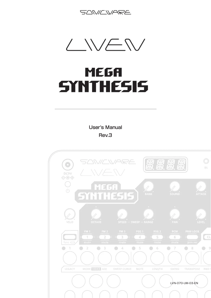 Page n°1 - Manuel utilisateur Sonicware LIVEN MEGA SYNTHESIS