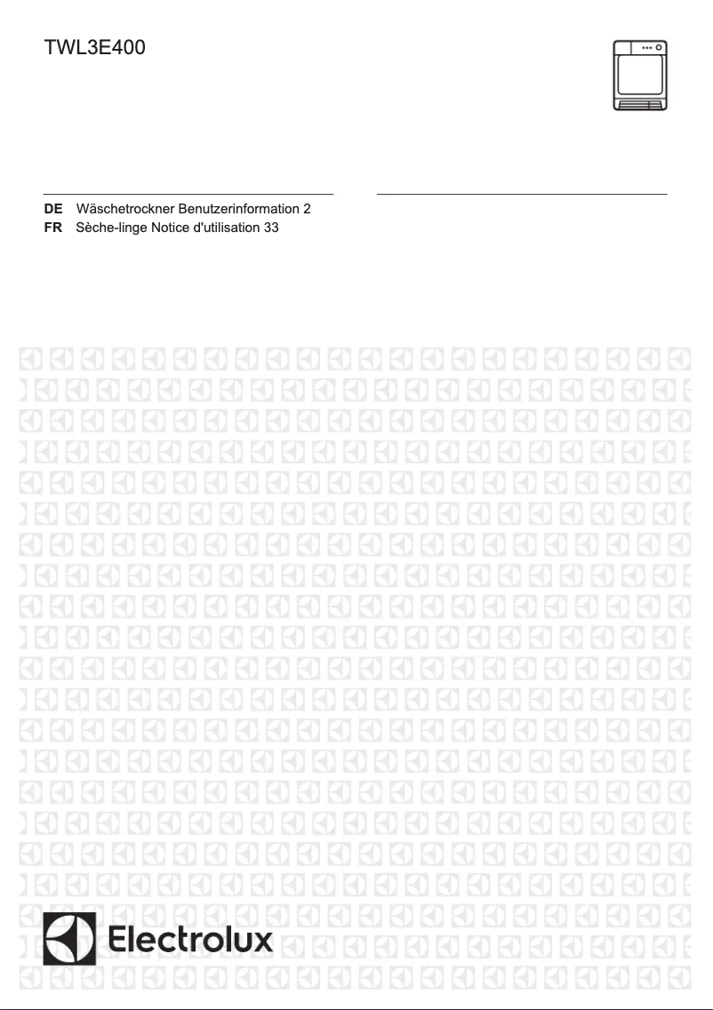 Page 1 de la notice Manuel utilisateur Electrolux TWL3E400