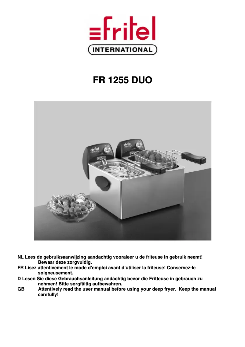 Page 1 de la notice Manuel utilisateur Fritel FR 1255 Duo