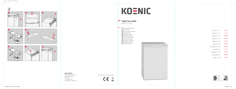 Page n°1 - Manuel utilisateur Koenic KFR 111 E W