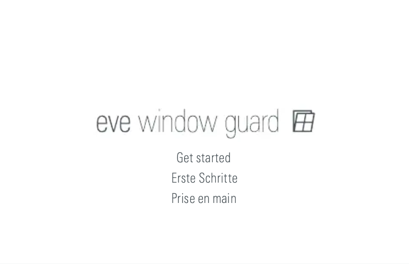 Page 1 de la notice Manuel utilisateur EVE Window Guard