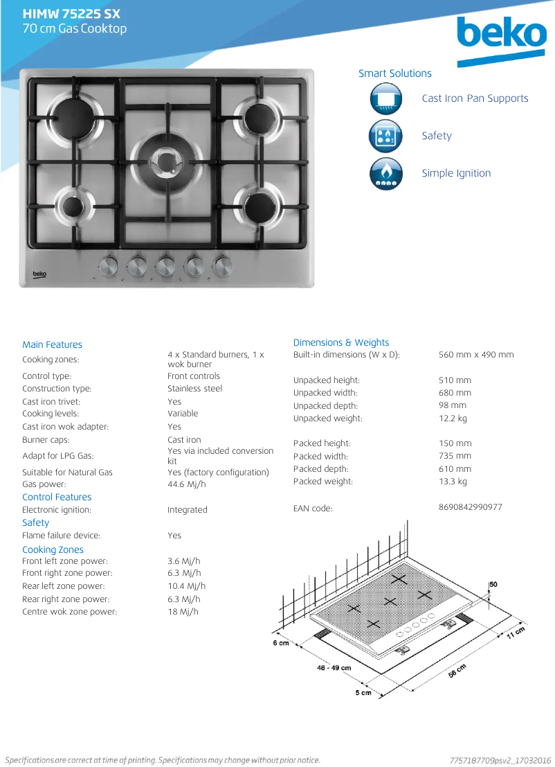 Image de la première page du manuel de l'appareil HIMW 75225 SX