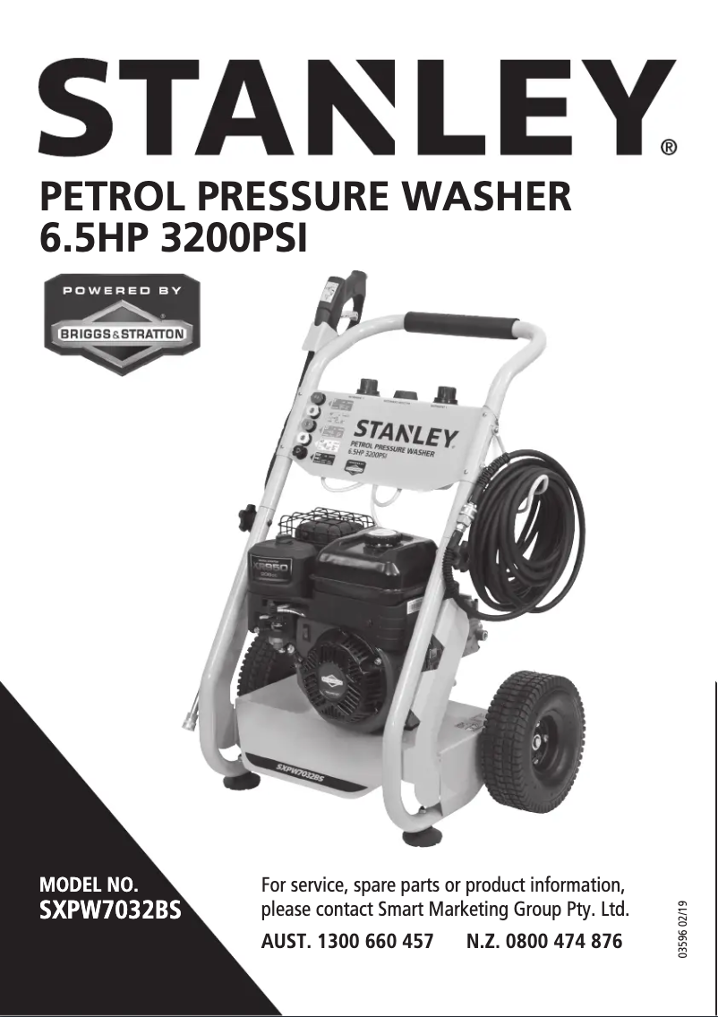 Page n°1 - Manuel utilisateur Stanley SXPW7032BS