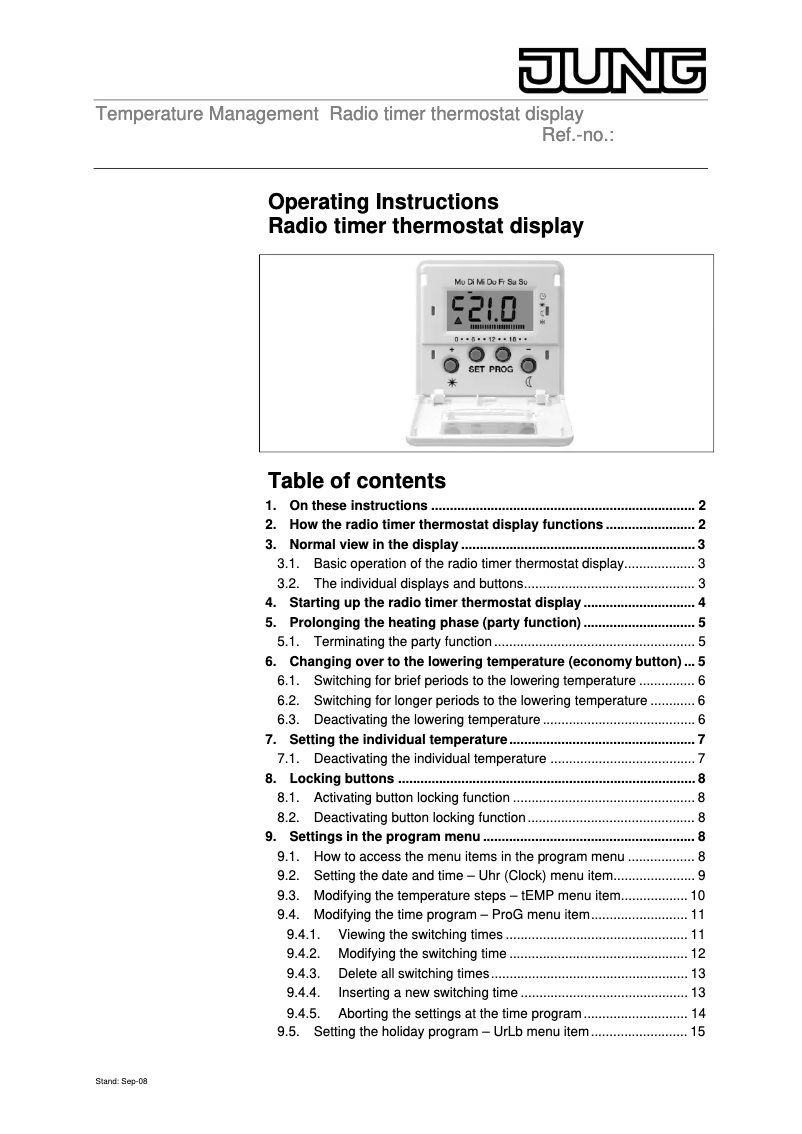 Image de la première page du manuel de l'appareil AHLK-FT