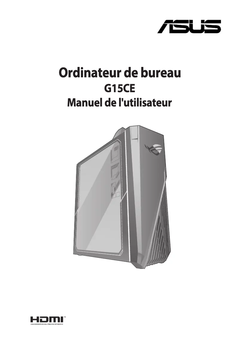 Page 1 de la notice Manuel utilisateur Asus G15CE