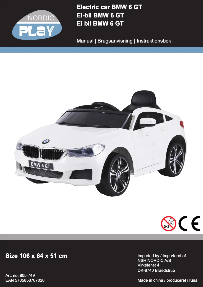 Page n°1 - Manuel utilisateur Nordic Play 805-749