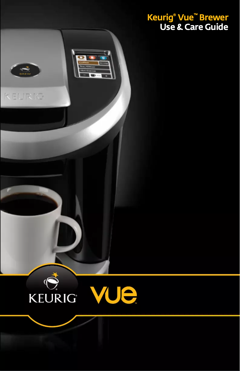 Page n°1 - Manuel utilisateur Keurig Vue V700