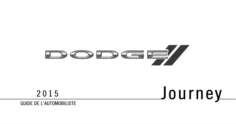 Page 1 de la notice Manuel utilisateur Dodge Journey (2015)