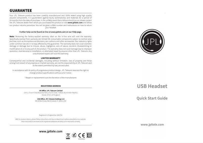 Page n°1 - Manuel utilisateur JPL 402S