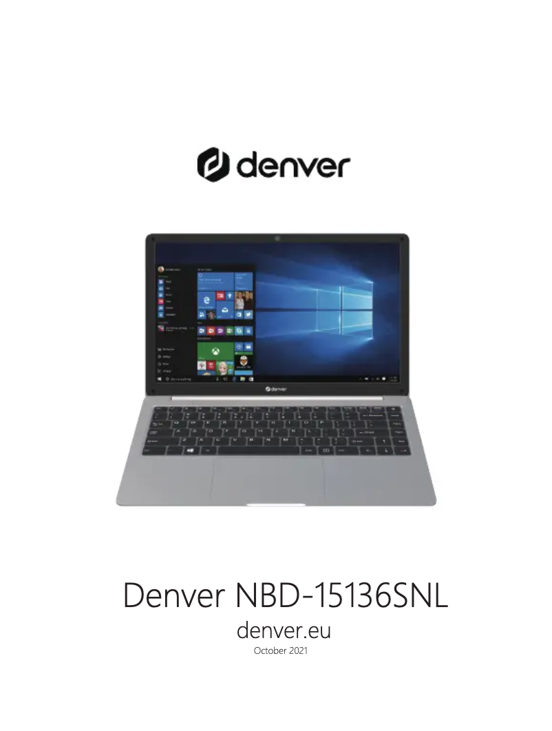 Page n°1 - Manuel utilisateur Denver NBD-15136SNL
