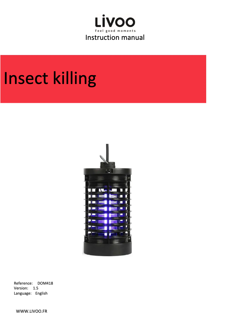 Page 1 de la notice Manuel utilisateur Livoo DOM418