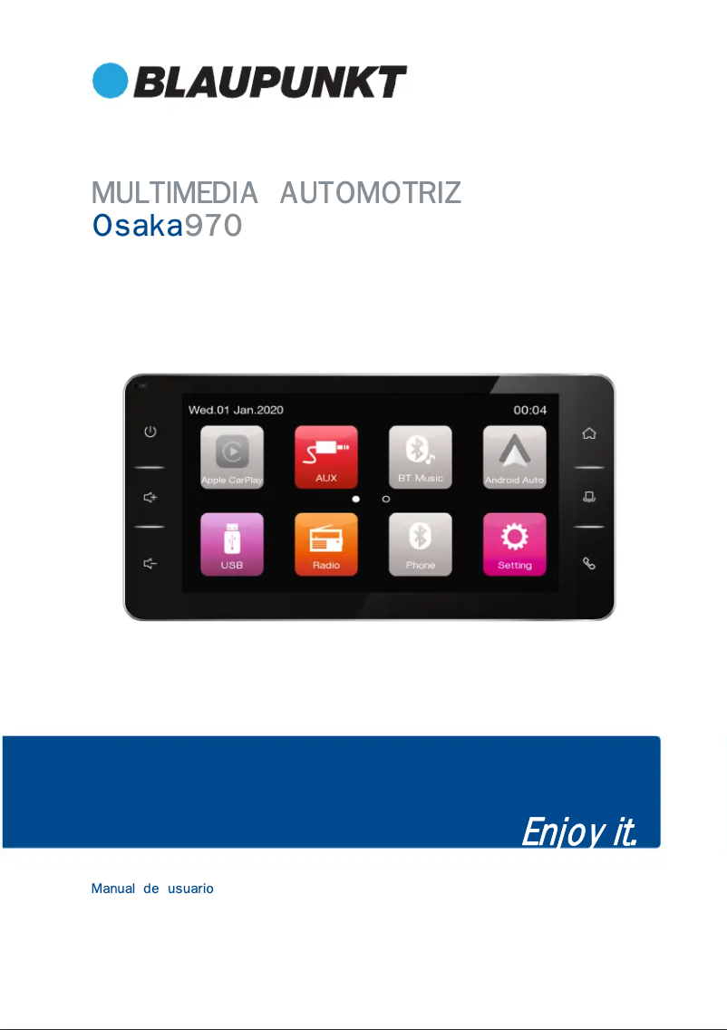 Page n°1 - Manuel utilisateur Blaupunkt Osaka 970 WiFi