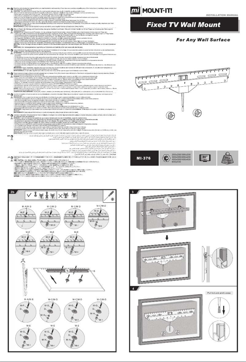 Page 1 de la notice Manuel utilisateur Mount-It! MI-3753
