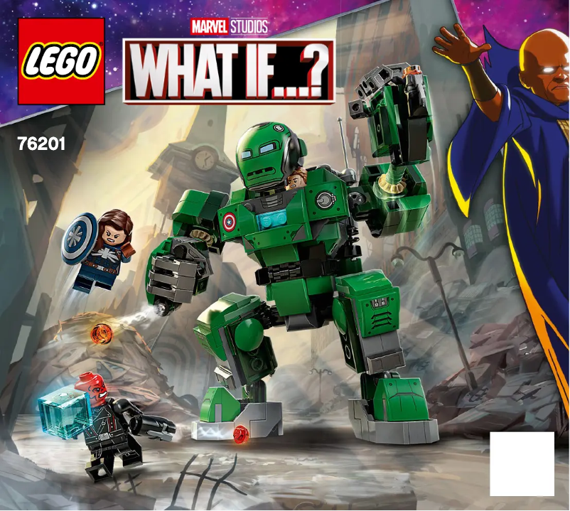 Imagen de la primera página del manual del dispositivo Marvel Studios What If...? 76201