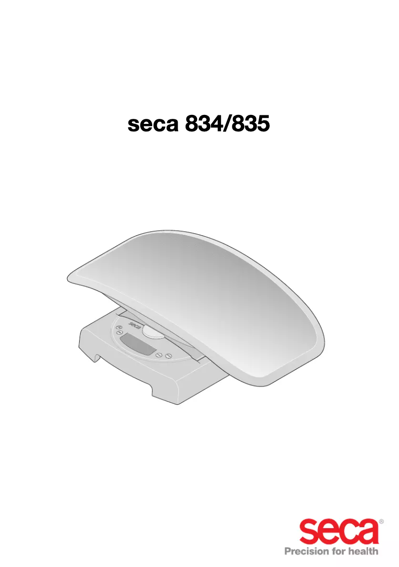 Page 1 de la notice Manuel utilisateur Seca 834
