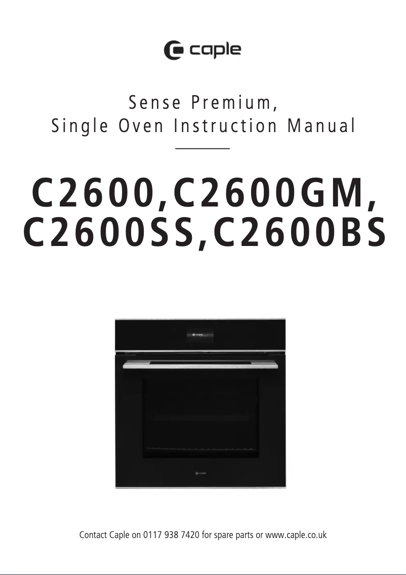 Page n°1 - Manuel utilisateur Caple C2600SS