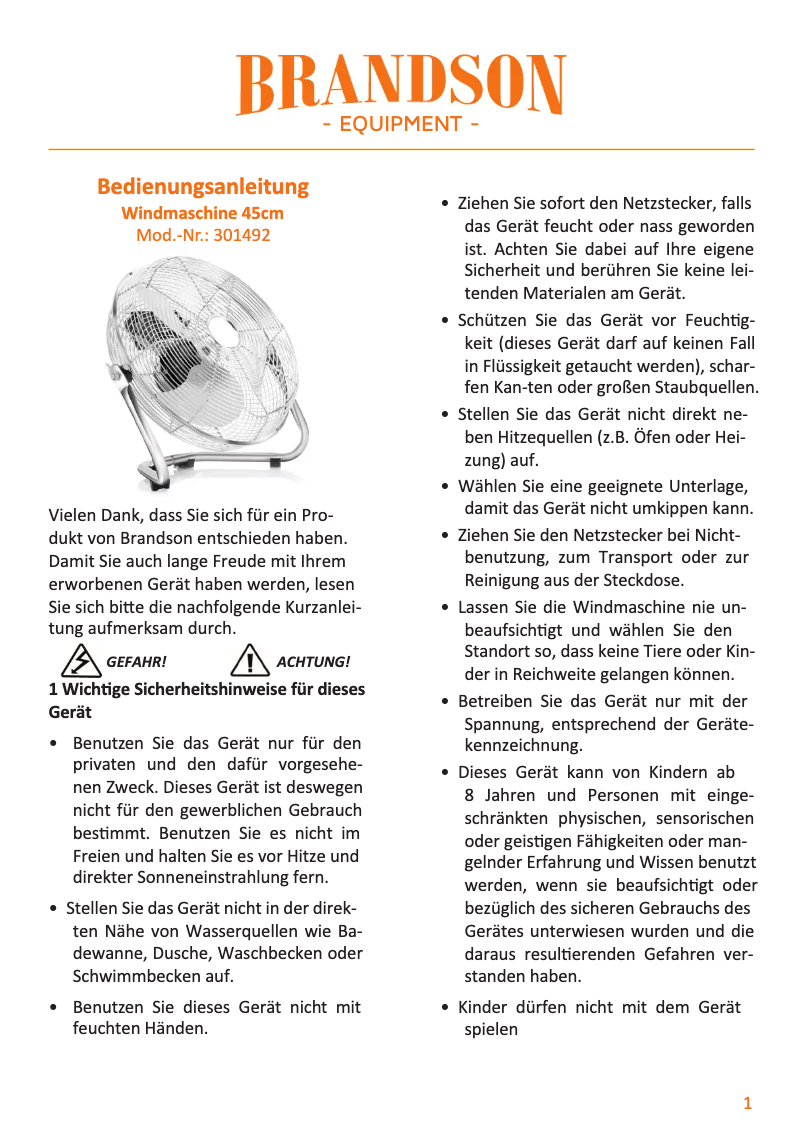 Image de la première page du manuel de l'appareil 301492