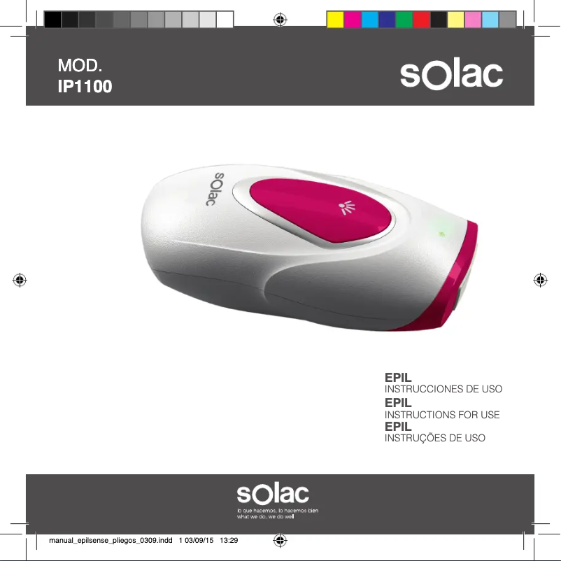 Page n°1 - Manuel utilisateur Solac IP1100