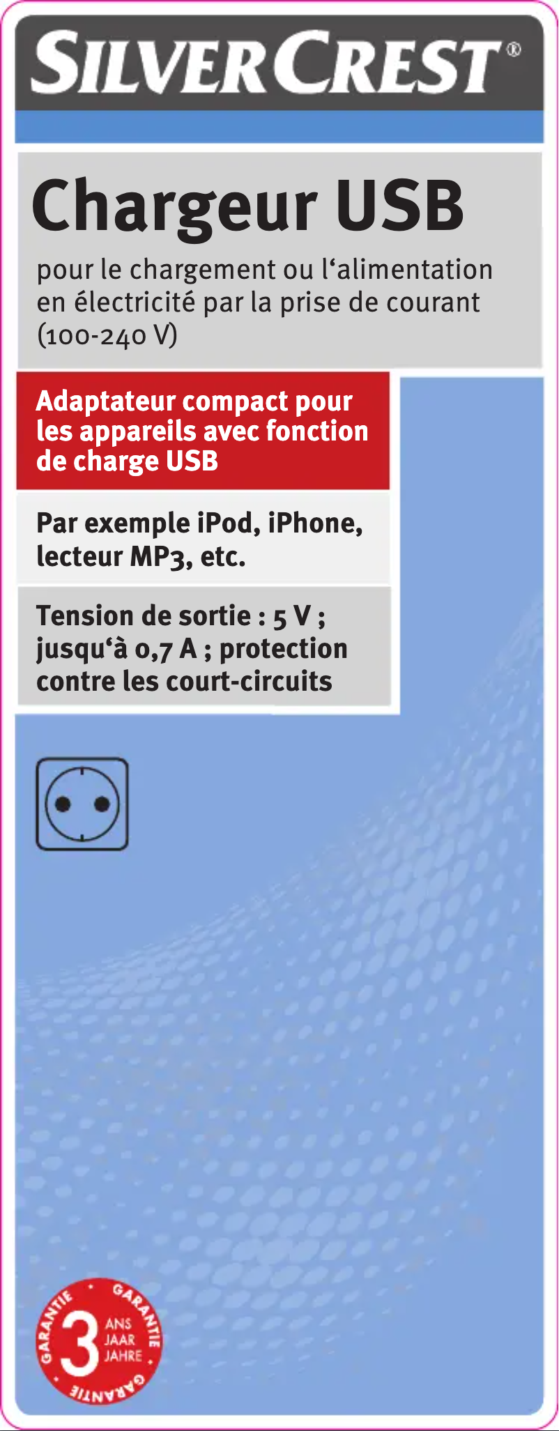 Page 1 de la notice Manuel utilisateur SilverCrest UCM507