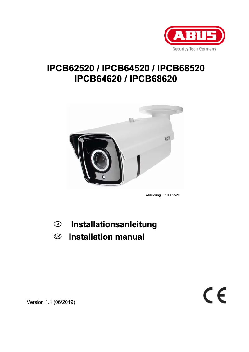 Page n°1 - Guide d'installation Abus IPCB62520