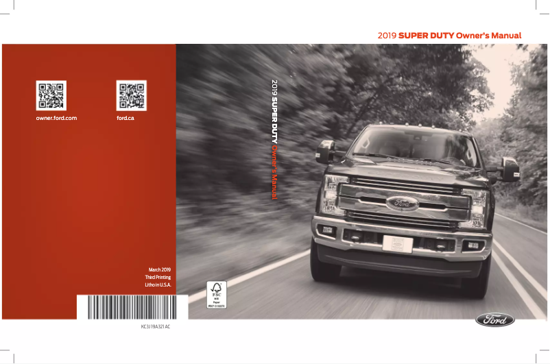 Page 1 de la notice Manuel utilisateur Ford F-550 (2019)