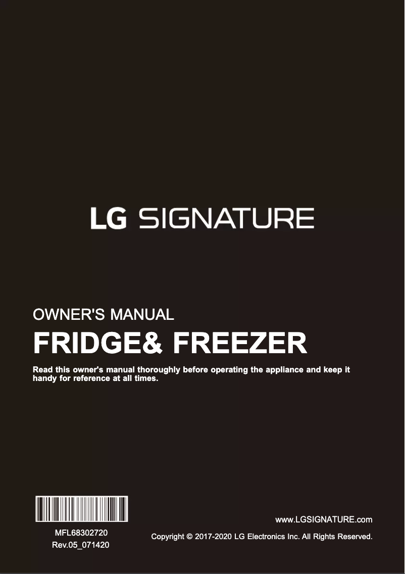 Page 1 de la notice Manuel utilisateur LG GR-Q31FGNGL