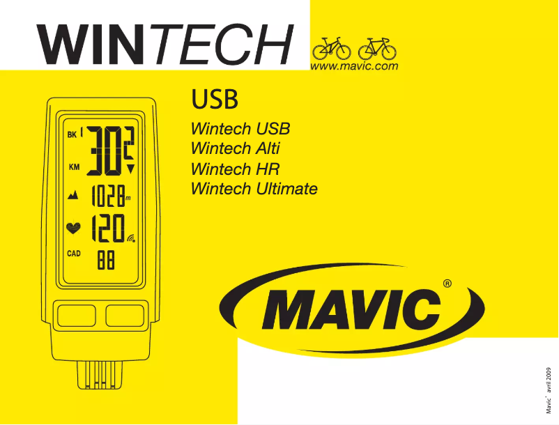 Image de la première page du manuel de l'appareil Wintech Ultimate