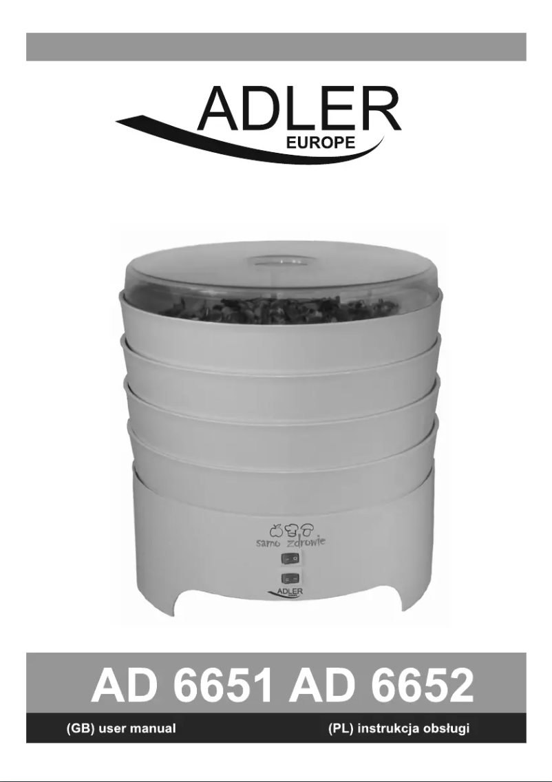 Page 1 de la notice Manuel utilisateur Adler AD 6651